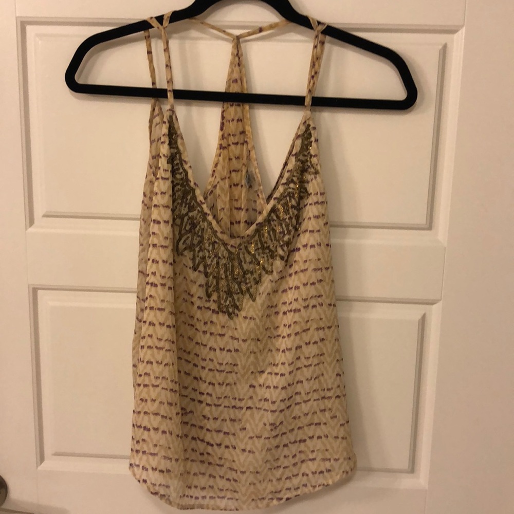 Urban Outfitters Sequined and Patterned Tank Top